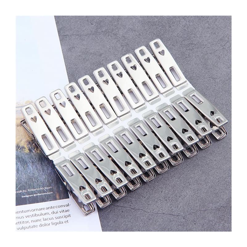 Mollette da bucato in acciaio inox, da appendere, 100 pezzi, mollette in acciaio inox per cappotti e pantaloni