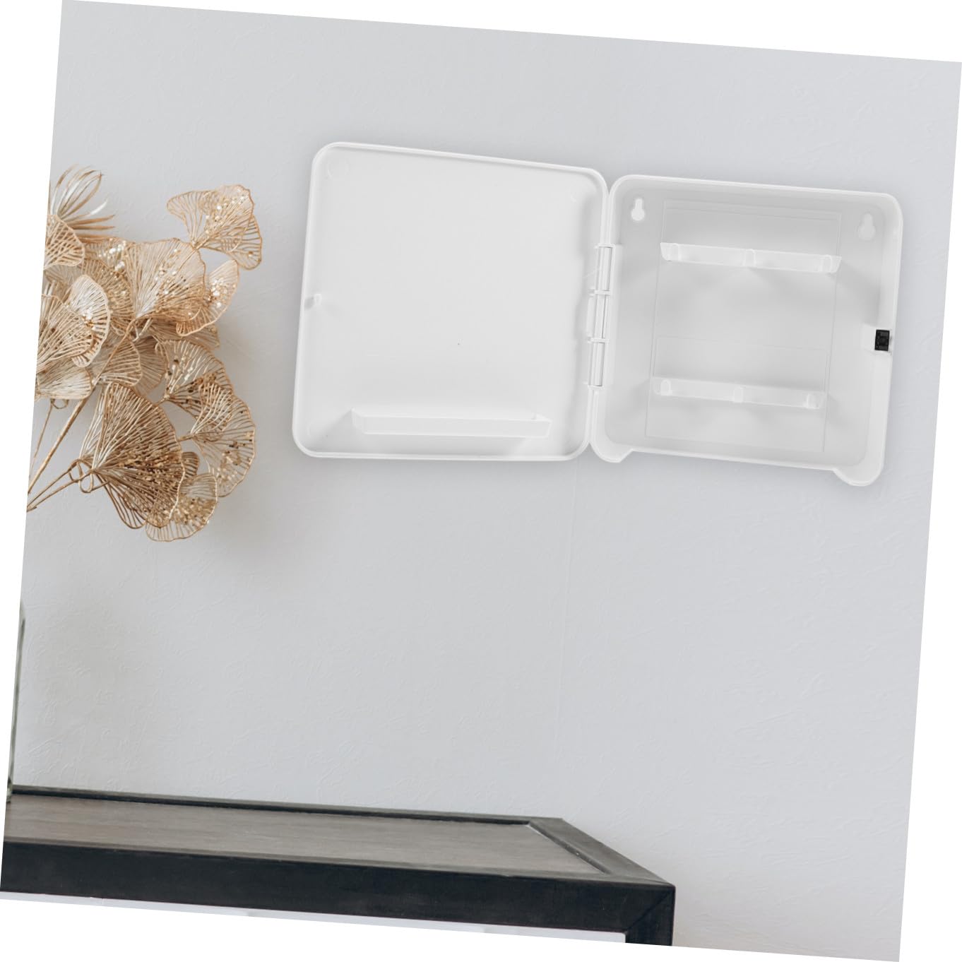 DECHOUS Portachiavi da Parete Magnetico Bianco in Plastico per Casa | Vano per Lettere, Fissaggio senza Fori, Stile Moderno e Aspetto Elegante, Uso in Fioreria e Libreria