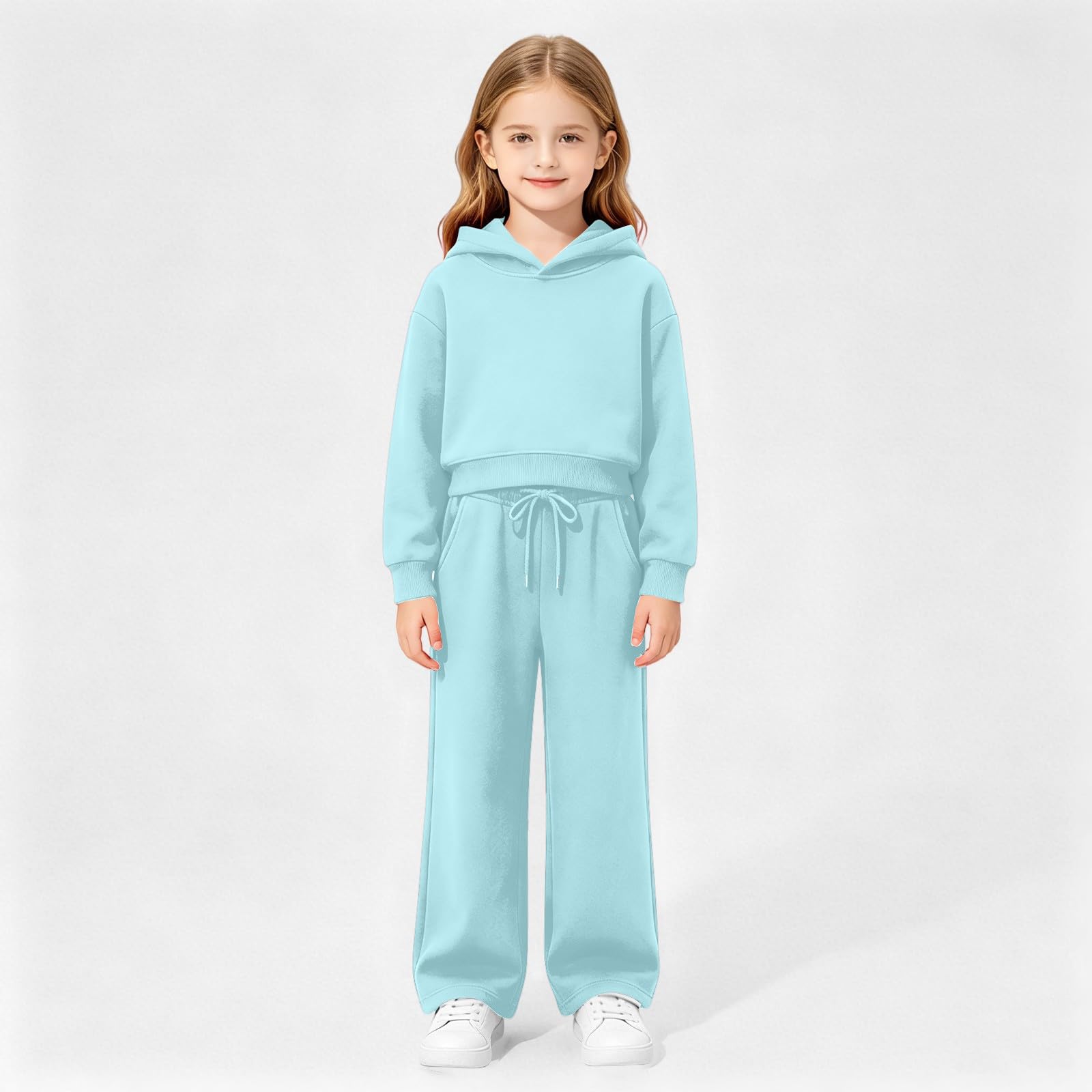 Conjunto de 2 piezas con capucha y pantalones deportivos para niñas