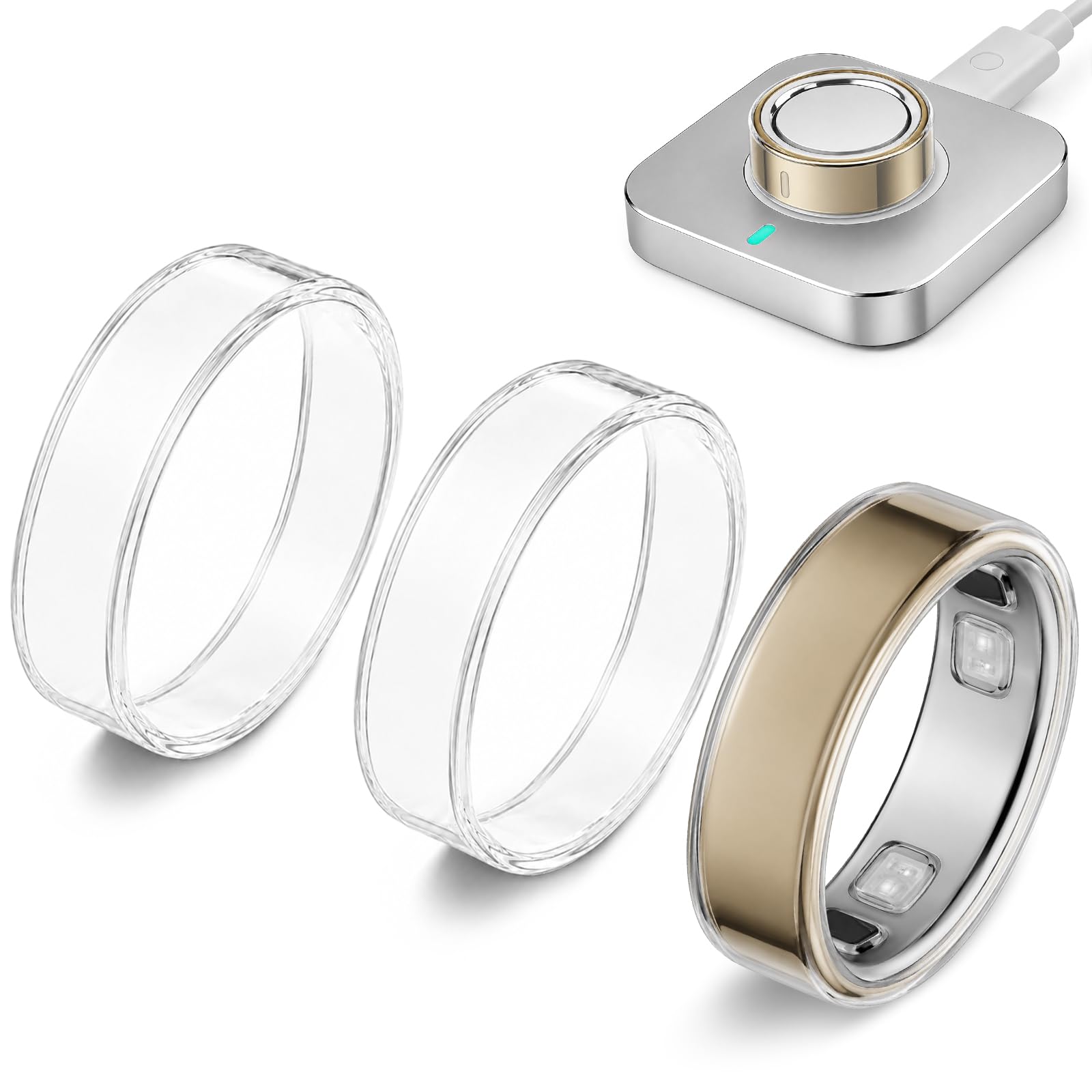 Photo 1 of sylacor 3 Pack Clear Ring Cover for Oura Ring 5