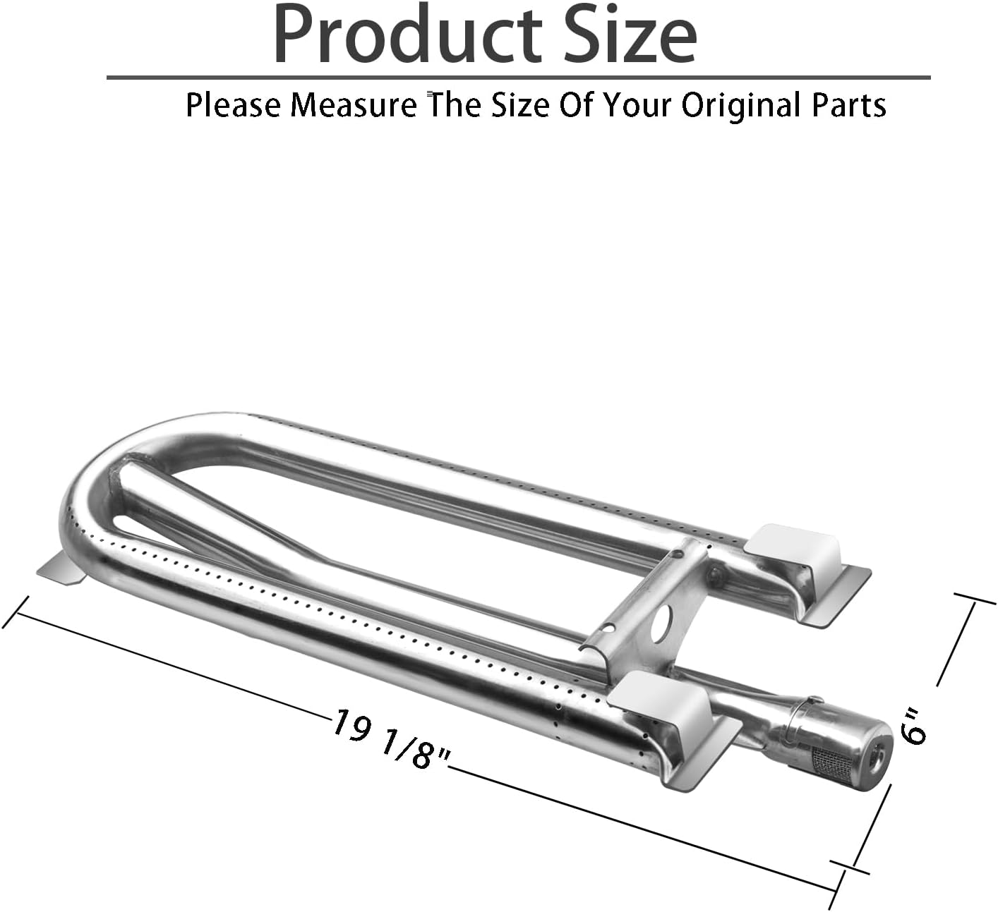 Stainless Steel Grill Burners for DCS BBQ Grills 27DBQR, DCS 36 BGB36-BQARL, DCS 48 BGB48-BQARN, 3 Pack