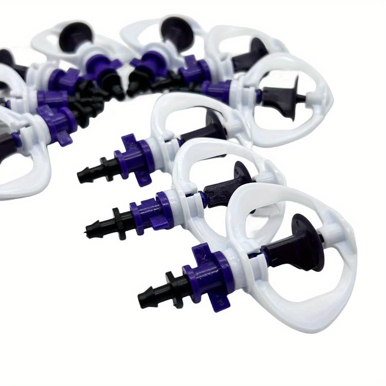 WOVSTNOV 10Pack Atomizing Nozzle 1/4 Inch, Micro Spray Irrigation Emitters, Dripper Accesory for Patio Lawn Greenhouse Vegetable Irrigation