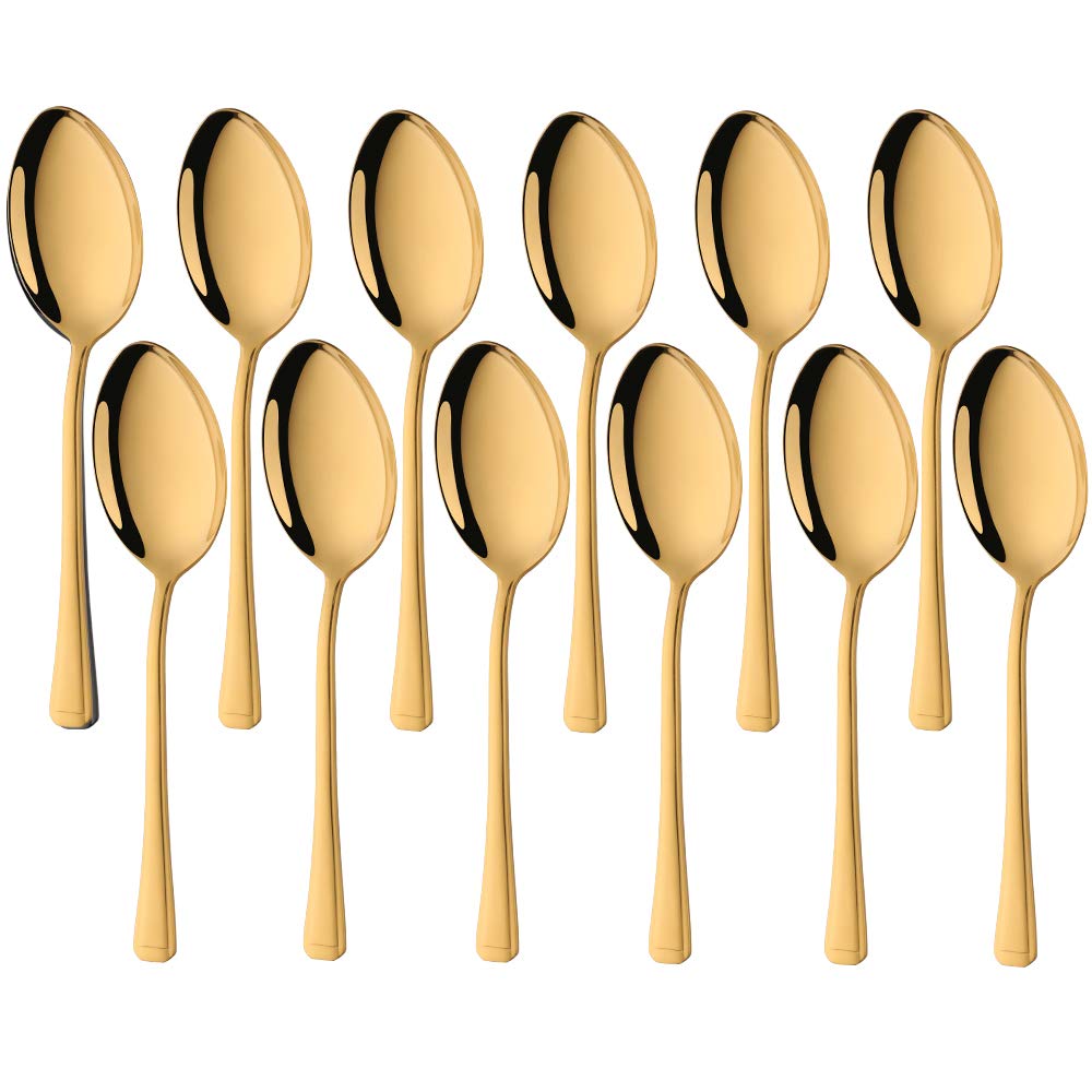Cuillères à dîner en acier inoxydable doré lot de 12 ustensiles de cuisine Buyer Star