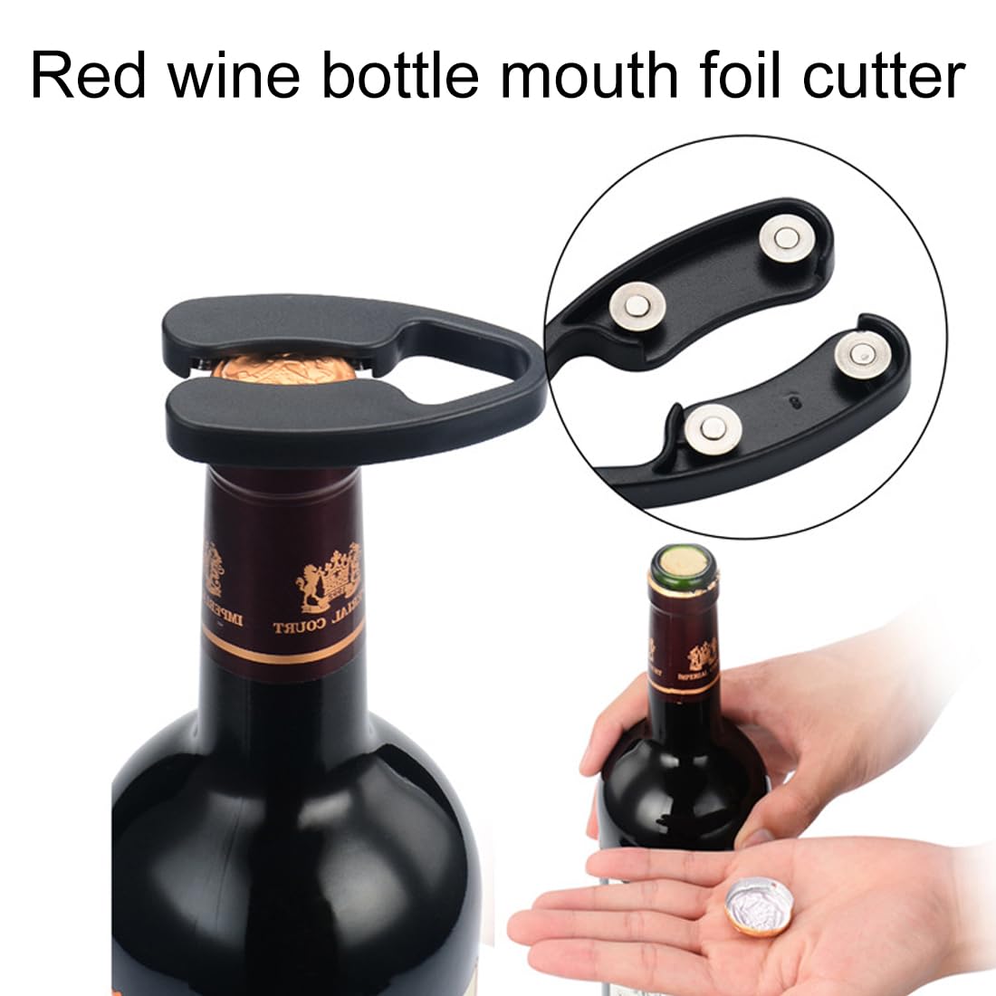 4 Stuks Wijnfles Folie Cutter Wine Foil Cutter Wine Cutter Wijnflesopener Capsule Cutter Wijnfoliesnijder Wijnfles Capsule Snijder Rode Wijn Foliesnijder Wijnaccessoires voor Thuisbar Restaurant