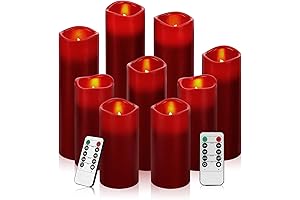 Charming Maroon Candle Ambiance: Elevate Your Space with These Enchanting Flameless Candles