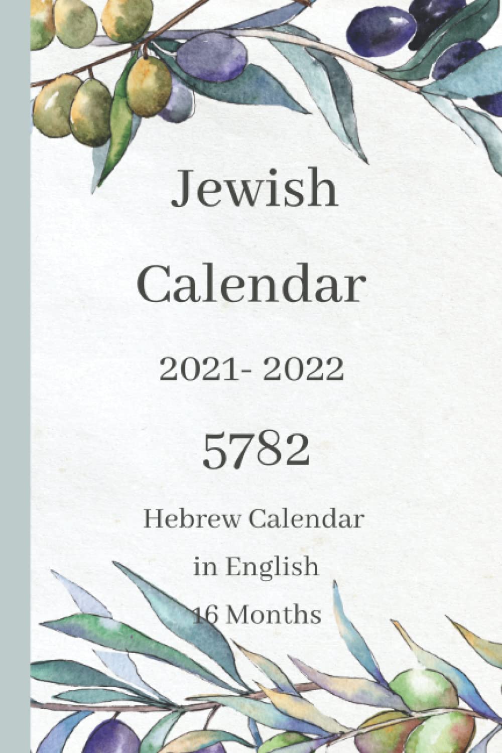 Jewish Calendar 5782 Printable