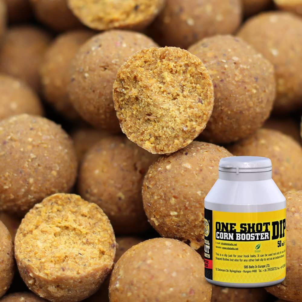 5kg Eurobase Boilies 24 mm Sweetcorn + Sweetcorn Booster Dip Futter Karpfen Köder Angeln