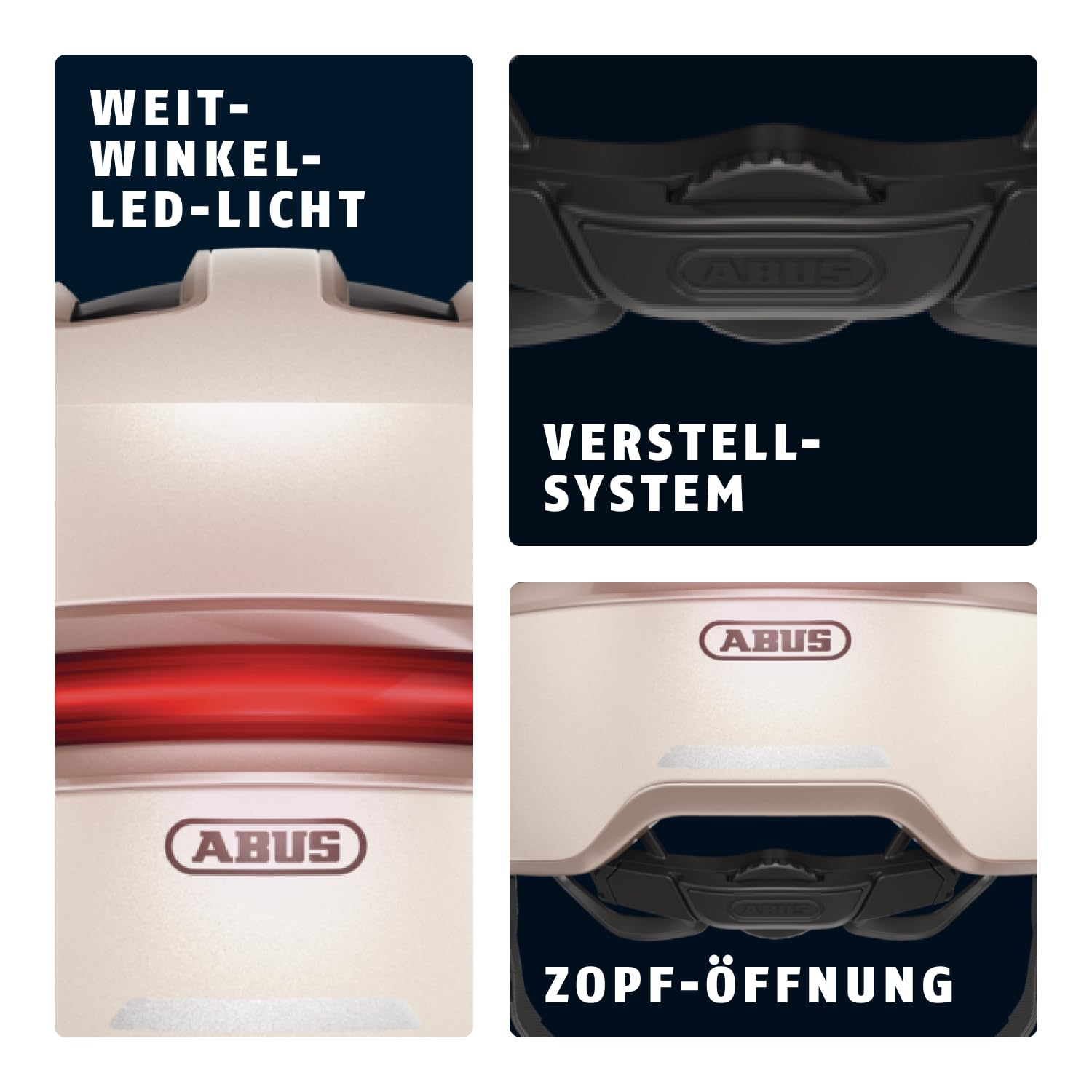 ABUS Urban Helm HUD-Y - mit magnetischem, aufladbarem LED-Rücklicht & Magnetverschluss - Cooler Fahrradhelm für den Alltag - für Damen und Herren