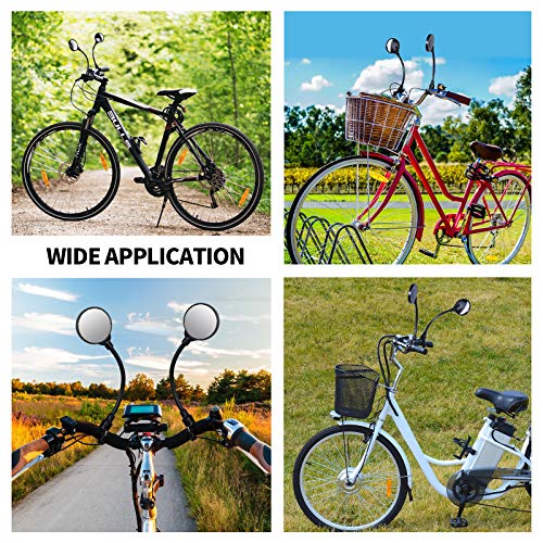 Espejos retrovisores de bicicleta convexos con rotación 360 7