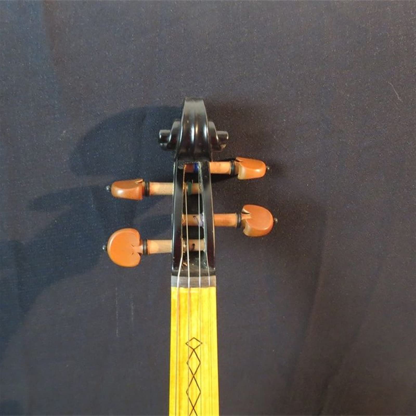 Strumento Musicale per Violino Elettrico 4/4 in Legno Massello Nero Parti in Legno di Giuggiola con Archetto Violini per Studenti