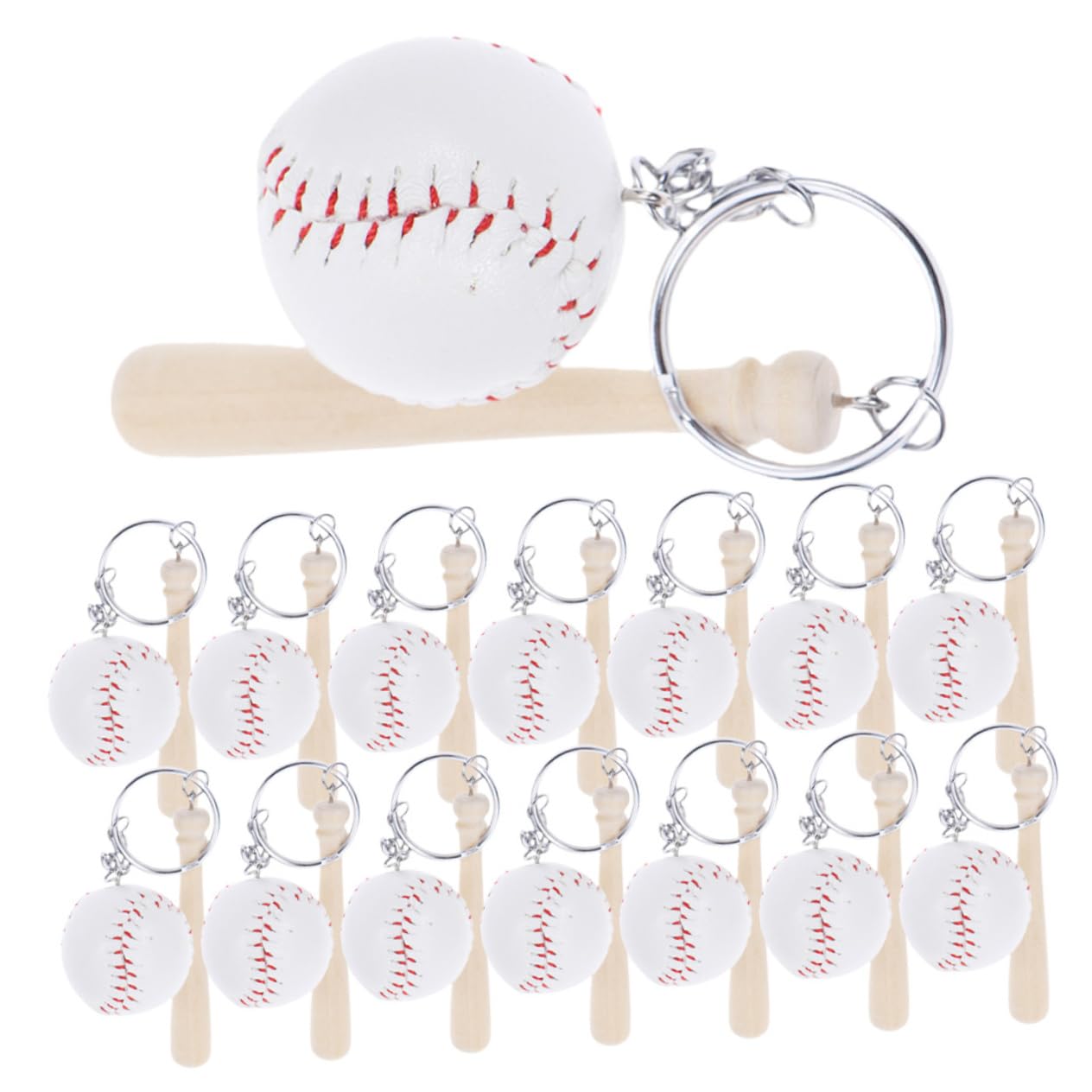 Healeved 16pezzi Portachiavi Da Baseball in Palla Accessorio Unisex Per e Borse Idea Regalo Per Amanti Del Baseball
