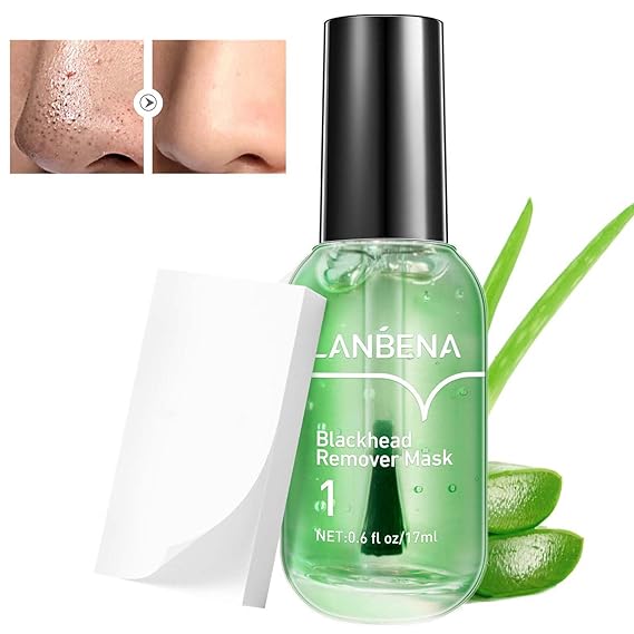 LANBENA Blackhead Remover Mask, Blackhead Remover Mask Peel Off Blackhead Mask 2 in 1 Green Tea Oil Blackhead Removal 100 Pcs Blackhead Remover Mask for Pores, Nose, Chins & Face