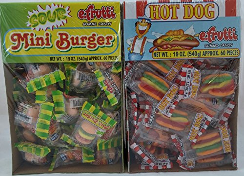 E.frutti Hot Dog & Mini Burger Gummie 120 Pzs miniatura 1