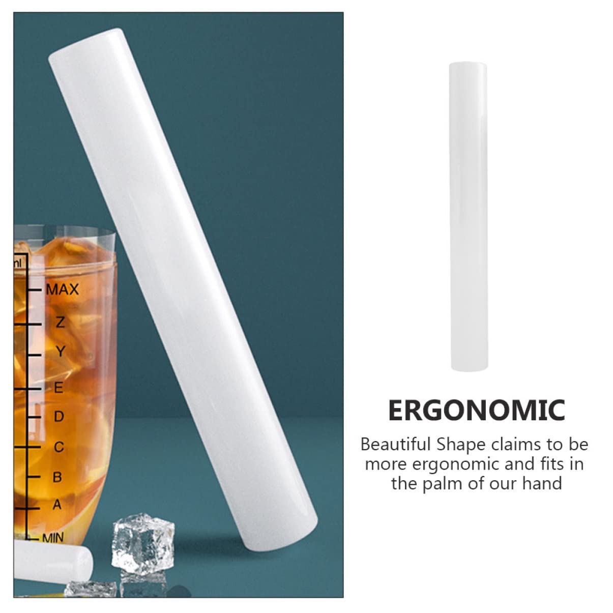 COLLBATH 1pc Lemon Bars Cocktail Muddler Bar Coffee Stir Sticks Bar Drinks Mixer Baking Roller Fruit Cocktail Ice Grinding Stick Coffee Muddler Drink Mixer Muddler for Cocktails White Pp