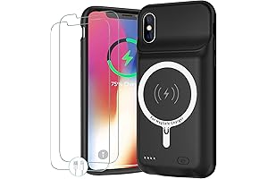JACKYLED Battery Case for iPhone X/XS, Portable Protective Charging Case