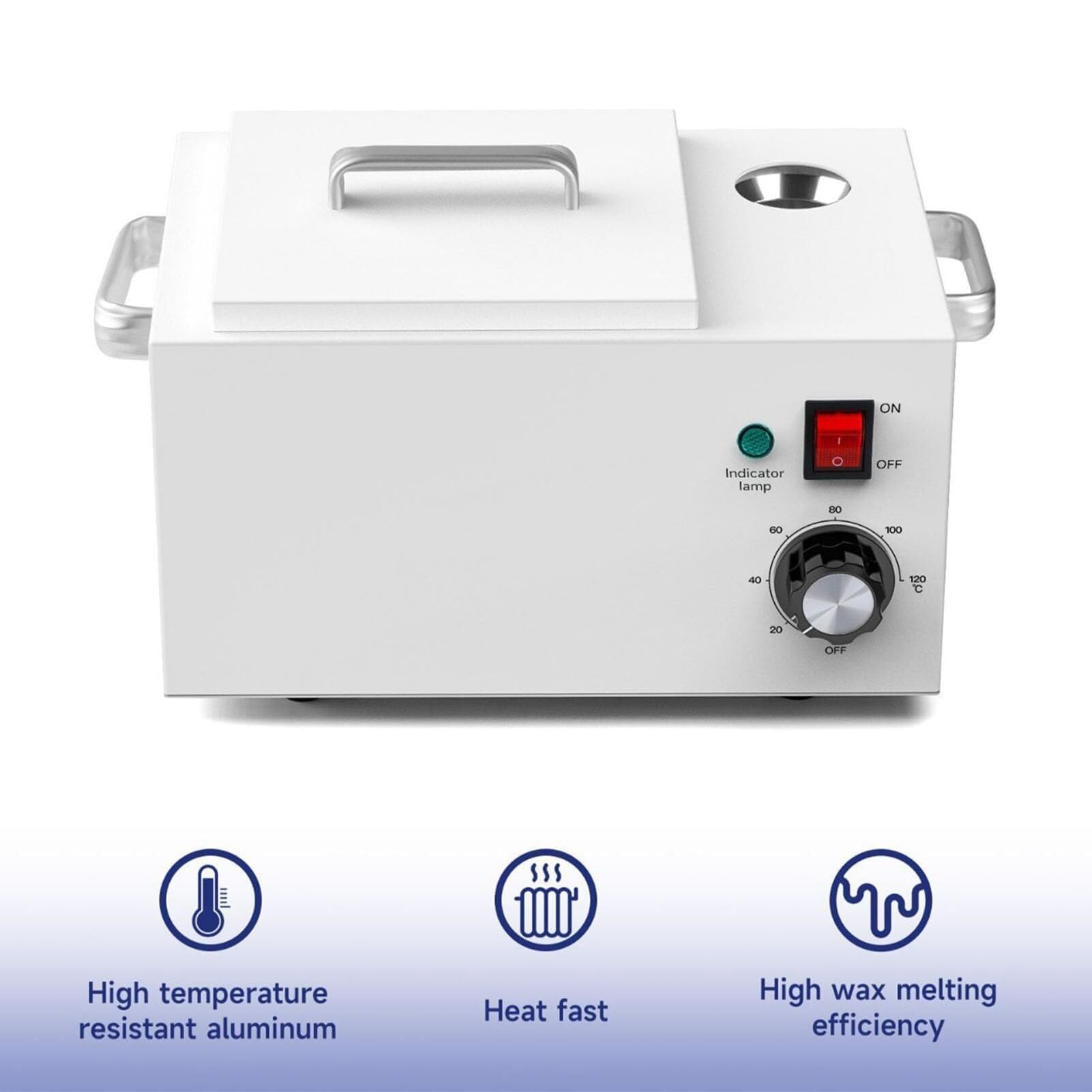 Calentador de Cera de Parafina 2.5L para Manos y Pies, Máquina Depilatoria Profesional 300W con Temperatura Ajustable 20-120°C, Compatible con Cera Dura y Cera Depilatoria, Uso Doméstico y Salón
