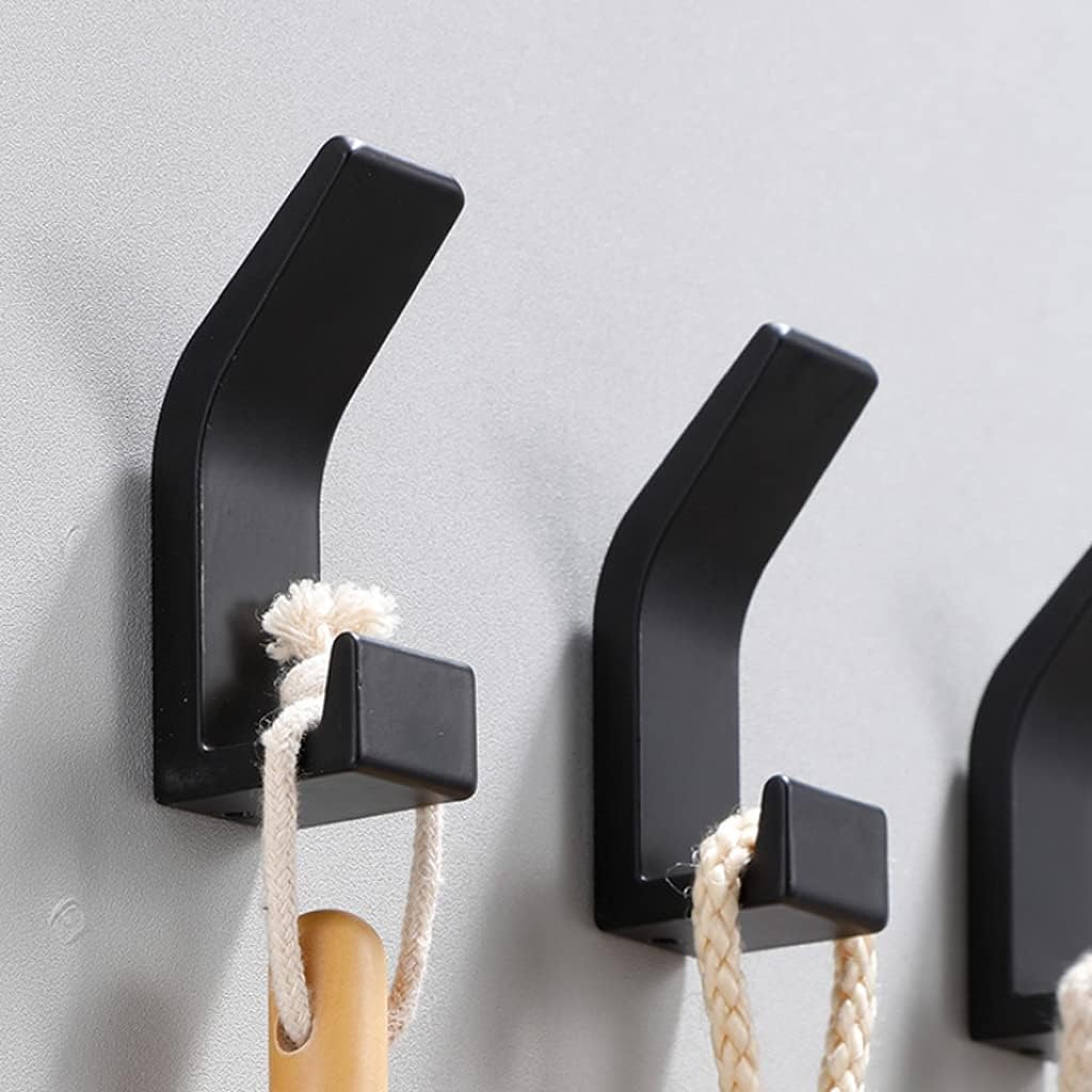3 Pcs/Set of Black Towel Hooks, Bathroom Clothes Hooks, Bedroom Robe Hooks, Coat Hooks, Living Room Kitchen Accessories