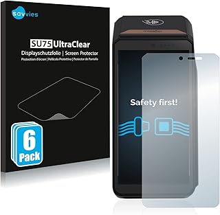 Bedifol 6X Savvies Ultra-Clear Screen Protector for Ingenico Axium DX8000, accurately Fitting - Simple Assembly - Residue-Free Removal