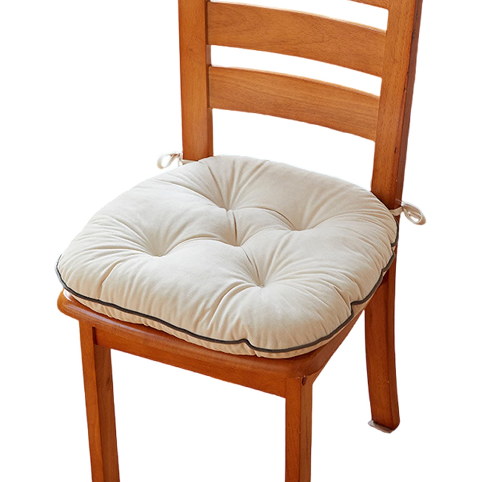 Buxuaaaa Pearl White Cozys Seat Cushion Chair Cushion With Tie Ideal For Keep Warm In Cold Environment Durability Seat Pillow For Winter Winter Warm