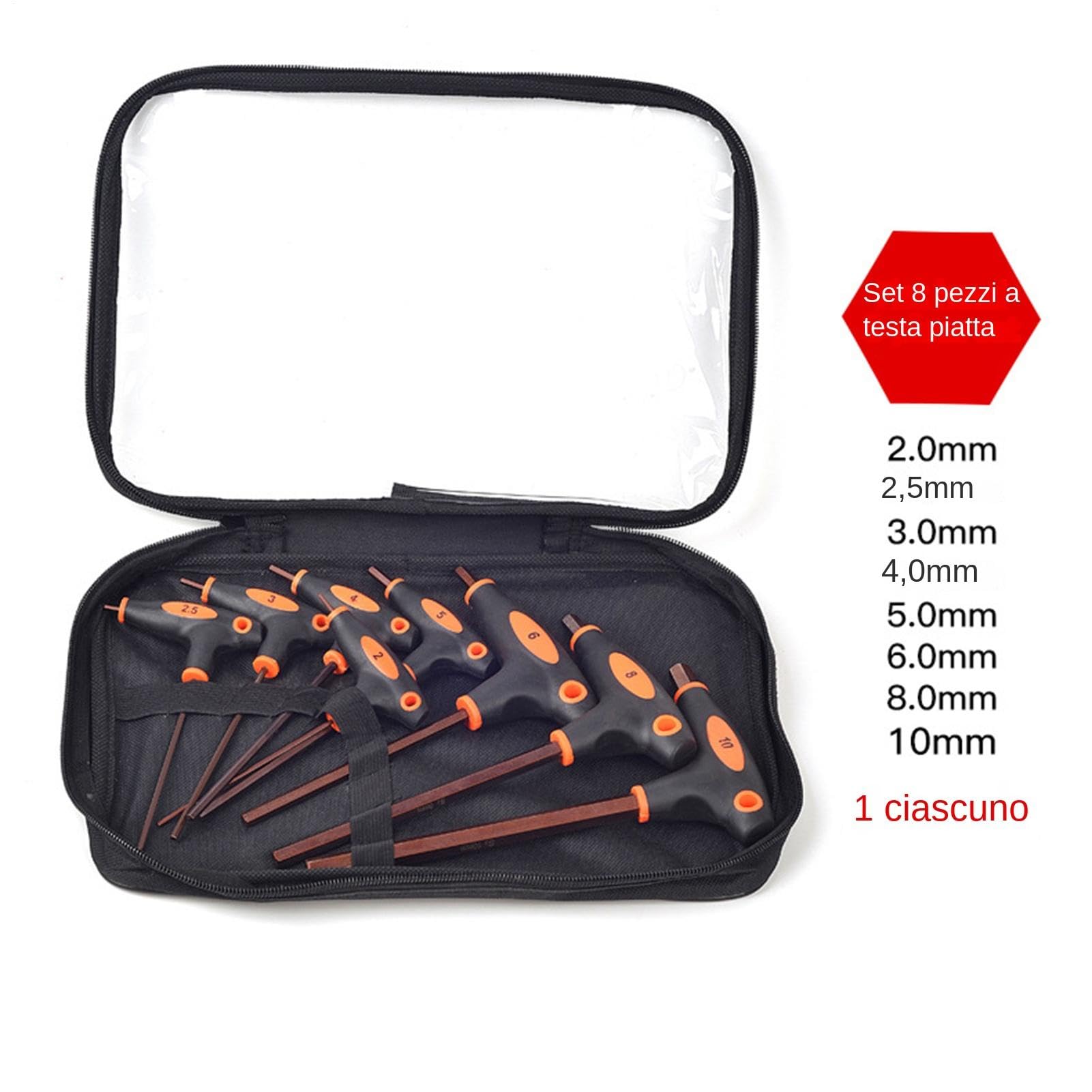 Set Di Chiavi Allen A Manico A T Chiave Allen A Manico A T A Doppia | Set Chiavi Esagonali Multifunzionale Per Casa Mobili Bicicletta Automobile Garage Meccanico Esterno