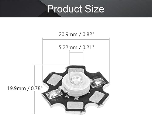 Miniatura 2 de Othmro 4 cuentas de lámpara LED, chip LED redondo amarillo de alta potencia de 1 W, bombilla de chip de lámpara LED de 20-40 mcd, luz LED con