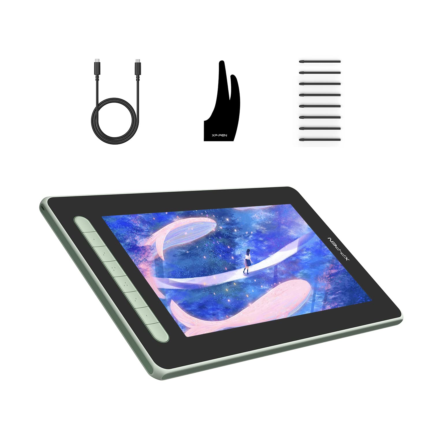 Drawing Tablet with Screen - XP-PEN Artist12 2nd Pen Display with USB Type-C to USB Type-C Cable& XP