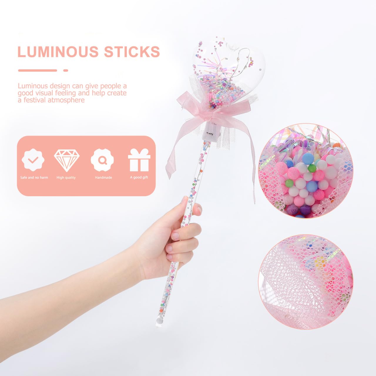 Amazon.co.jp: iplusmile 4本 魔女 スティック 魔法のステッキ 光る