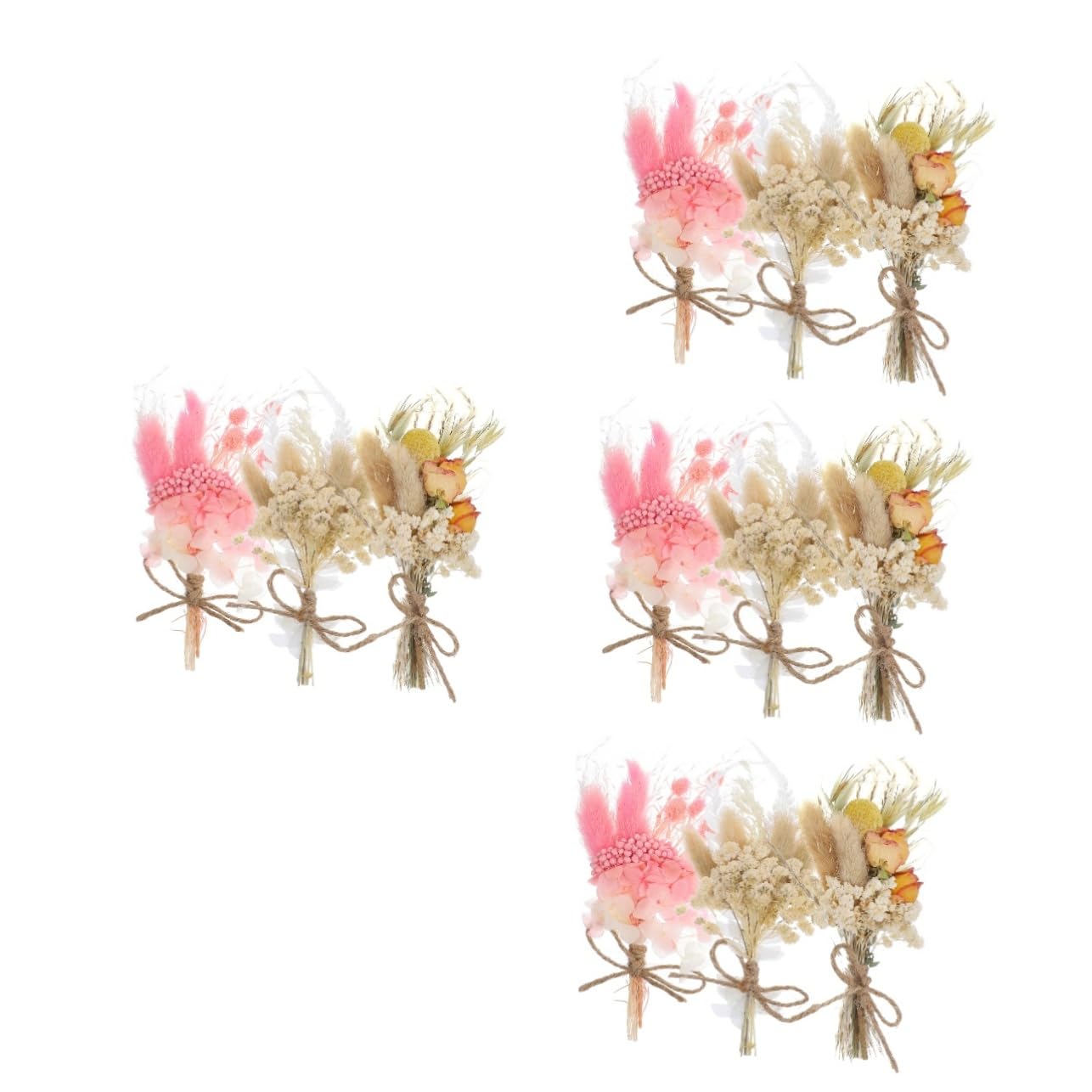 Alipis 4 Sätze Mini Trockenblumenstrauß Getrocknete Blumen Kreative DIY Für Hochzeiten Und Heimdekoration Geschenkidee Für Besondere Anlässe 6 Stück * 4