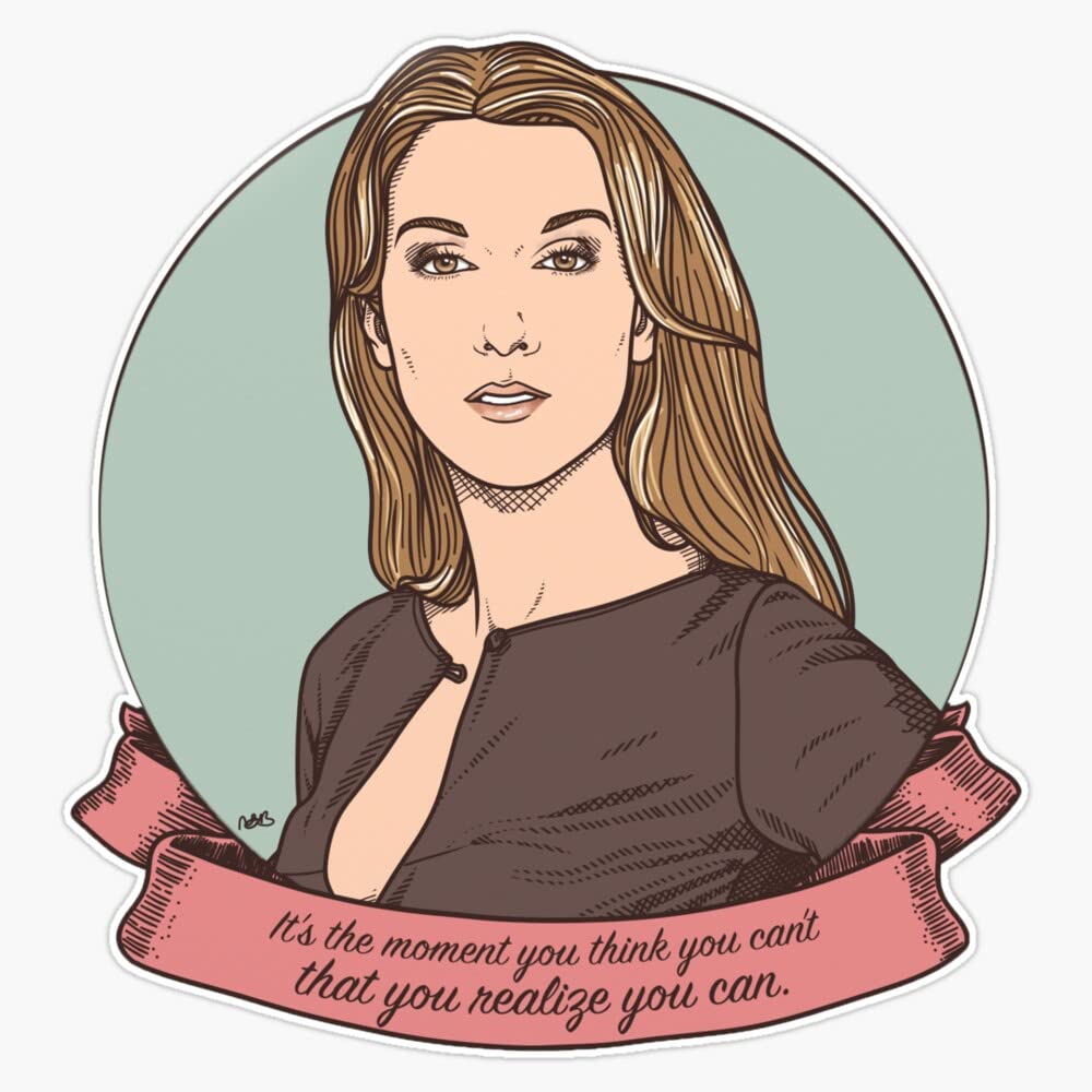 Celine Dion inspo Bumper Sticker Vinyl Decal 5"