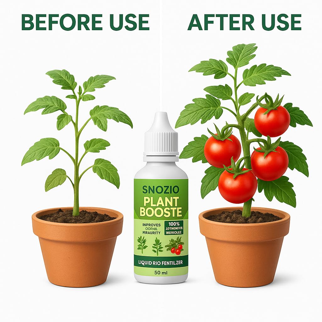 SNOZIO Organic Plant Boost Liquid Biofertilizer (3 x 50ml) ||100% Organic |Plant Booster for Speed Growth | Booster - Promotes Healthy Roots & Speed Growth of All Home Garden Plants 2
