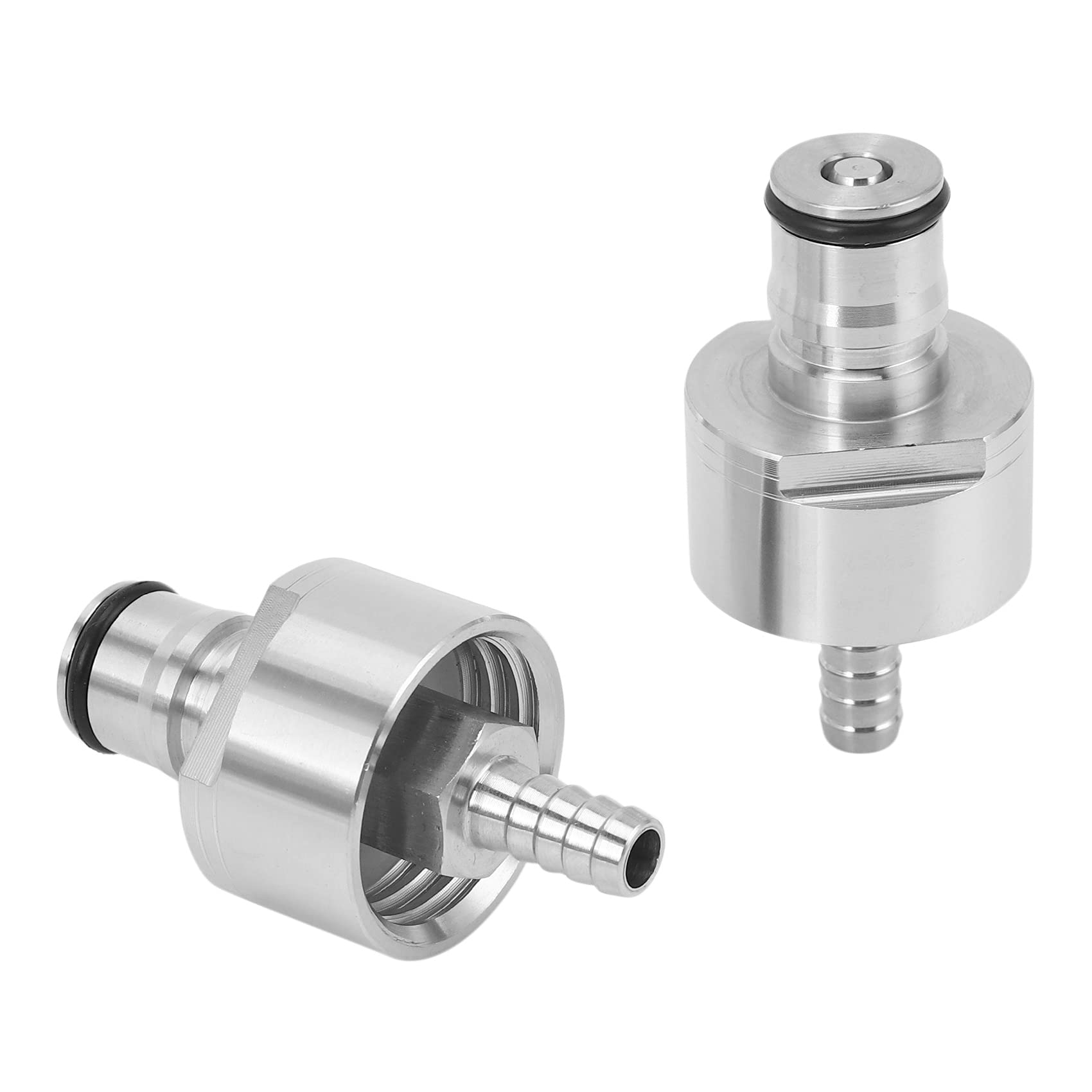 2 pezzi / Lot 304 in acciaio Carbonation Cap 5/16 pollici Barb, Lock Typ, Fit Soft Drink PET Bottiglie Homebrew Kegging