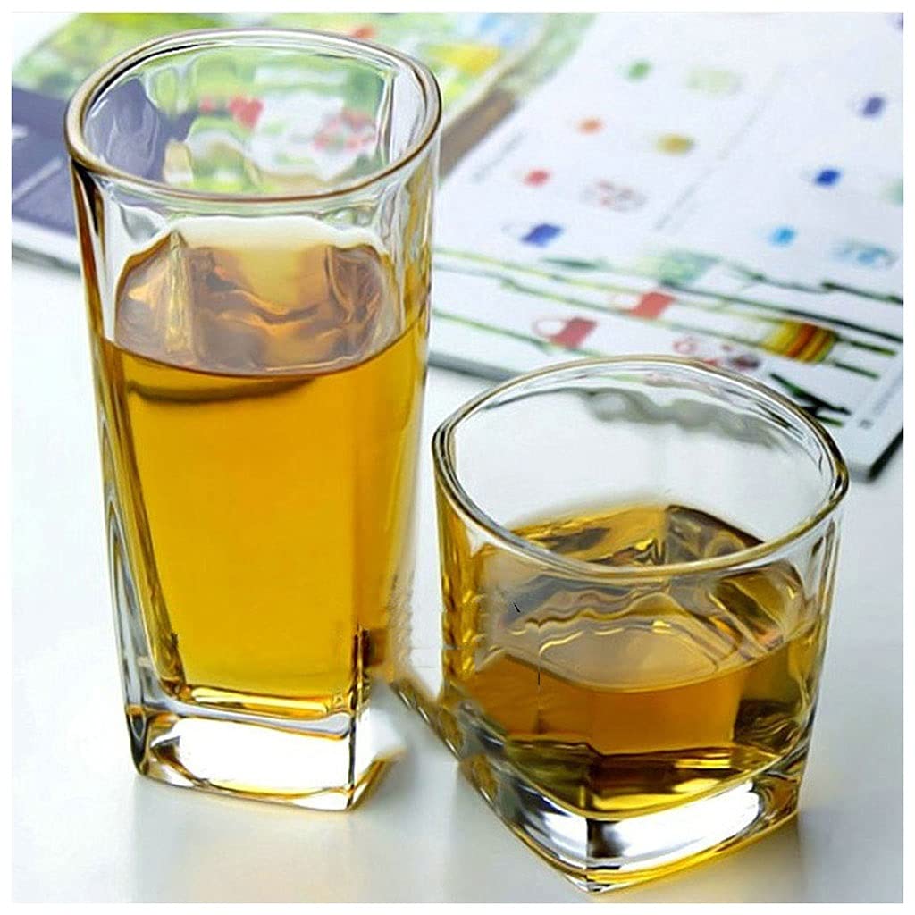 Kubek Szklanka do wody Szklanka do whisky Sześciokątny kufel do piwa Szklanka do wody Szklanka do wina Ocean Szklanka do brandy Gruby izolowany kubek(M)