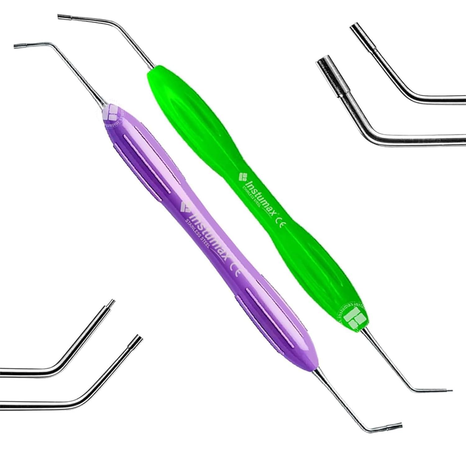 Détartreur dentaire RGS 1-2/3-2 en acier inoxydable vert violet instrument de soins bucco-dentaires à double extrémité Outil d'hygiène réutilisable pour l'entraînement et l'utilisation