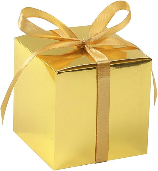 COTOPHER 60pcs Wedding Favor Boxes, Paper Gift Boxes 3x3x3