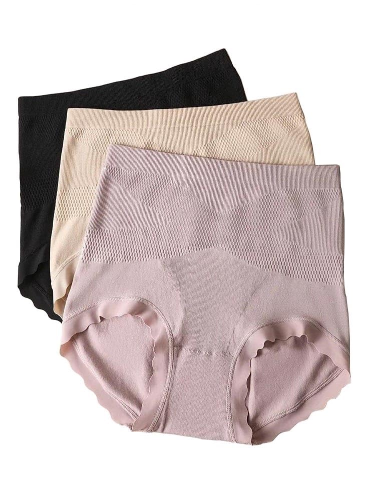 Women's Seamless High Waist Hipster Panty, Tummy Control Body Shaping Underwear, Butt Lift Slimming Shapewear (Pack of 3)-image-24