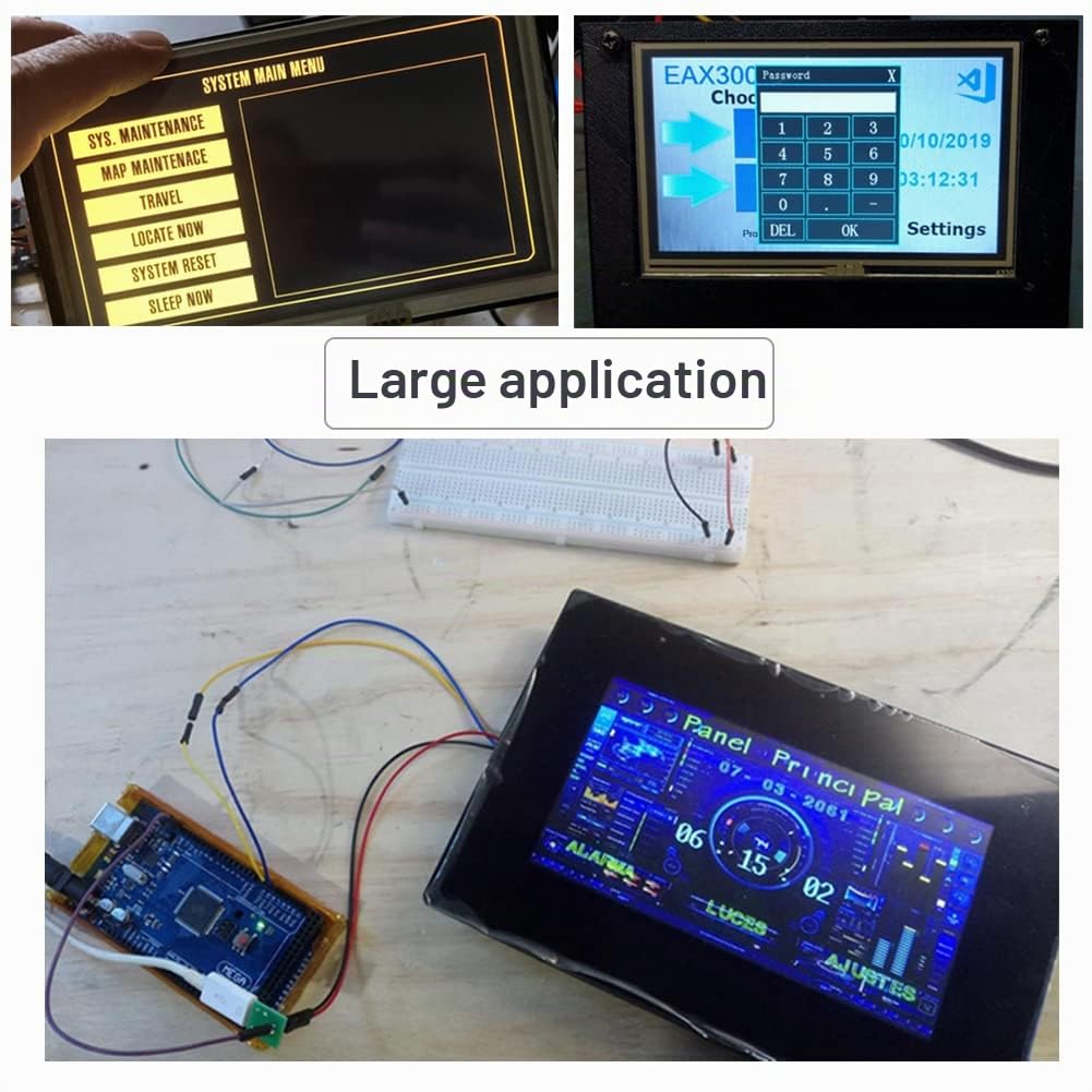 DIYmalls Nextion Enhanced 3,5" Écran NX4832K035 Tactile résistif HMI 5V TFT LCD 480x320 pour Arduino ESP32 Board