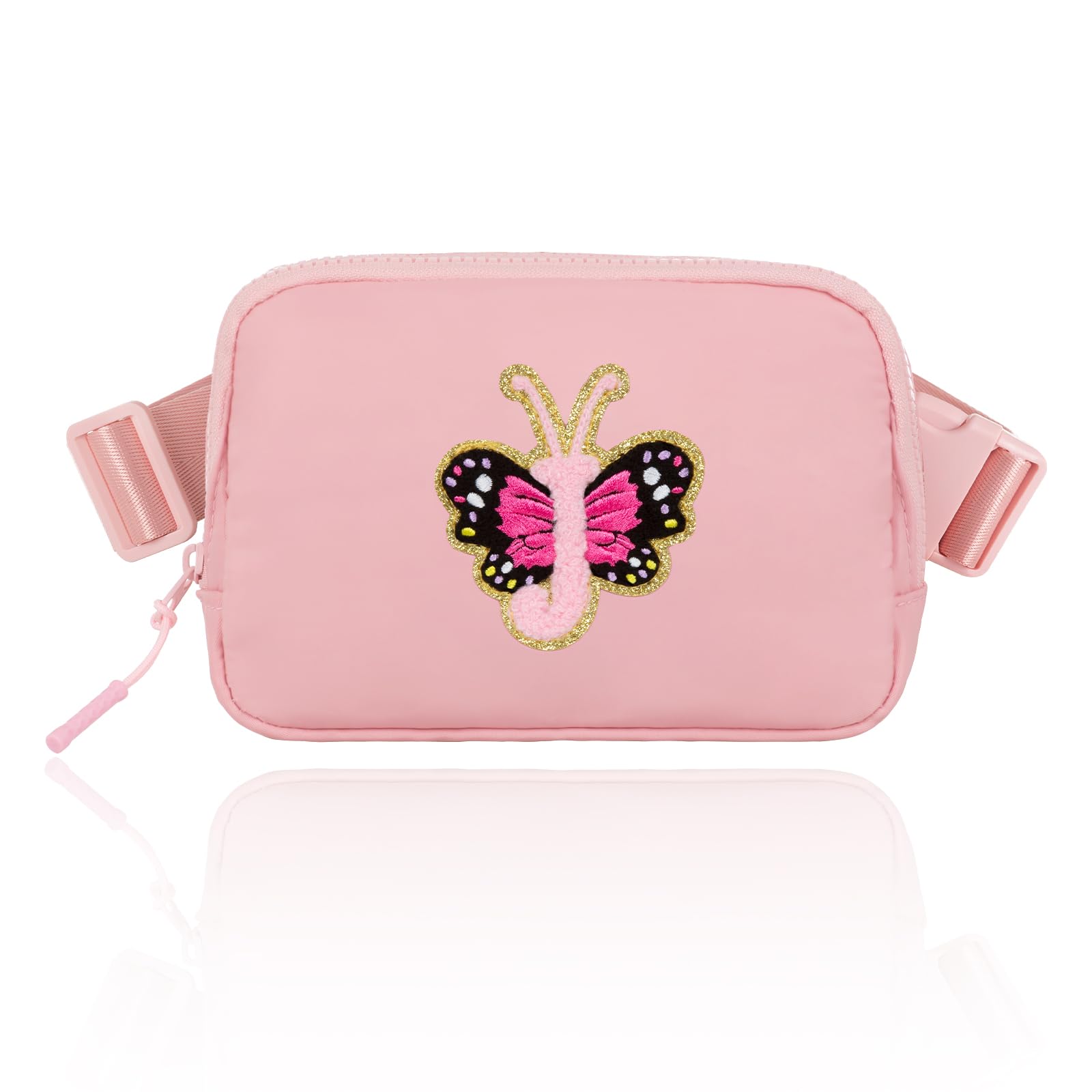 Girls Initial Belt Bags(A,J,K,M,S), Personalized Crossbody Bag Purses, Cute Trendy Stuff, Fanny Pack Waist Packs Gifts for Teen Girls Kids, Pink, Letter J-image-38