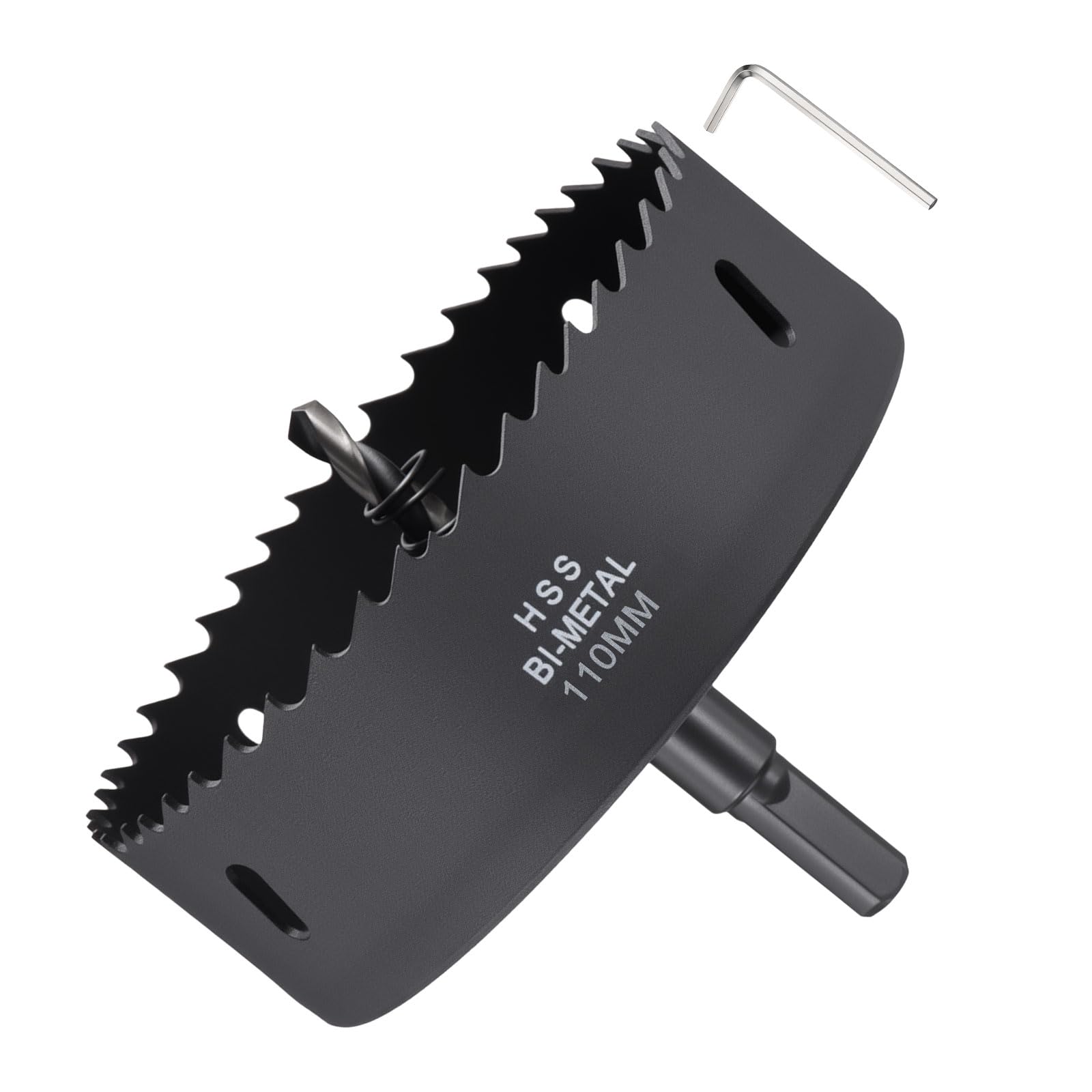 METALLIXITY Bi-Metal Hole Saw 4-1/4", M42 HSS Circular Head 108mm Hole Cutter with Center Drill Bit