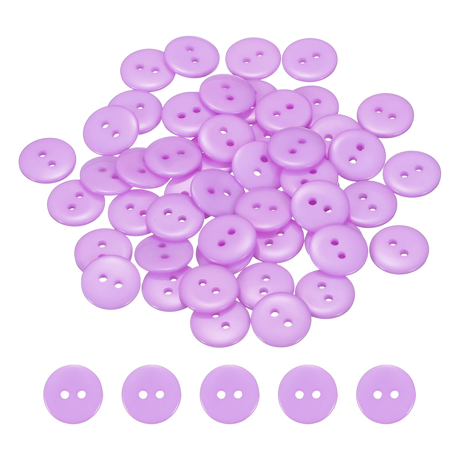 Boutons en résine violet clair 15mm HARFINGTON pour couture de manteau x50