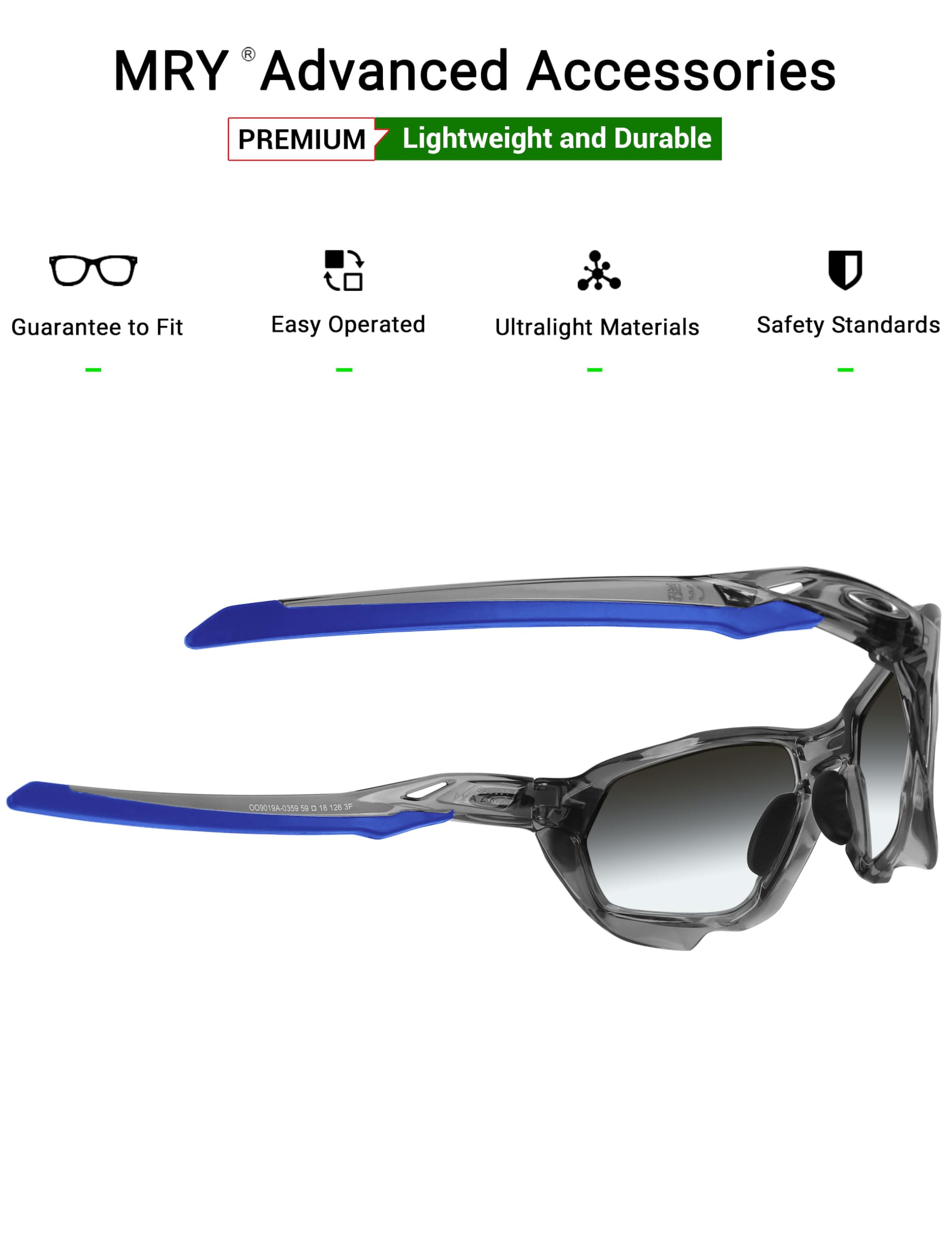 Mryok Cuscinetti auricolari di ricambio per occhiali da sole Oakley Plazma OO9019 / Plazma AF OO9019A