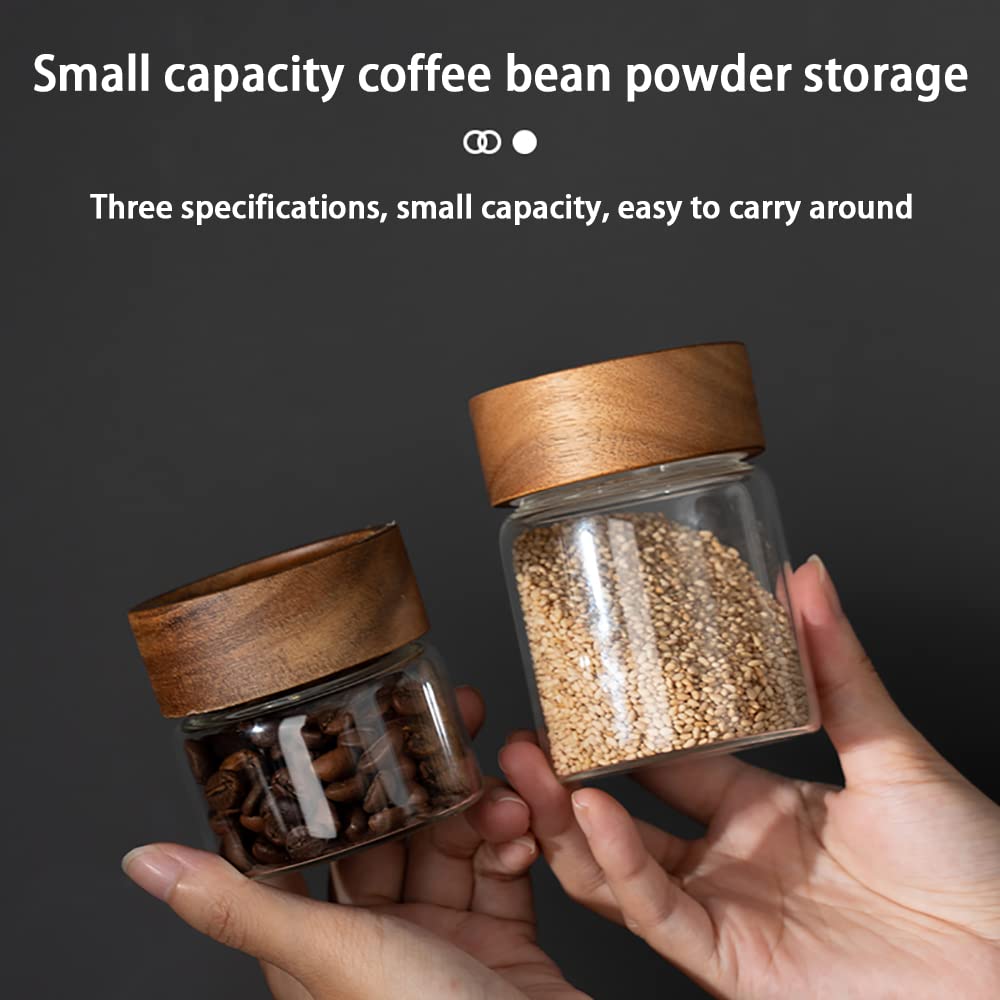 Amazon｜気密密閉透明ガラスキャニスター キッチン食品保存容器 お茶