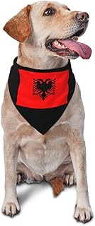 Albania Flag Triangle Dog Bandana Scarf Accessories for Pet Bibs