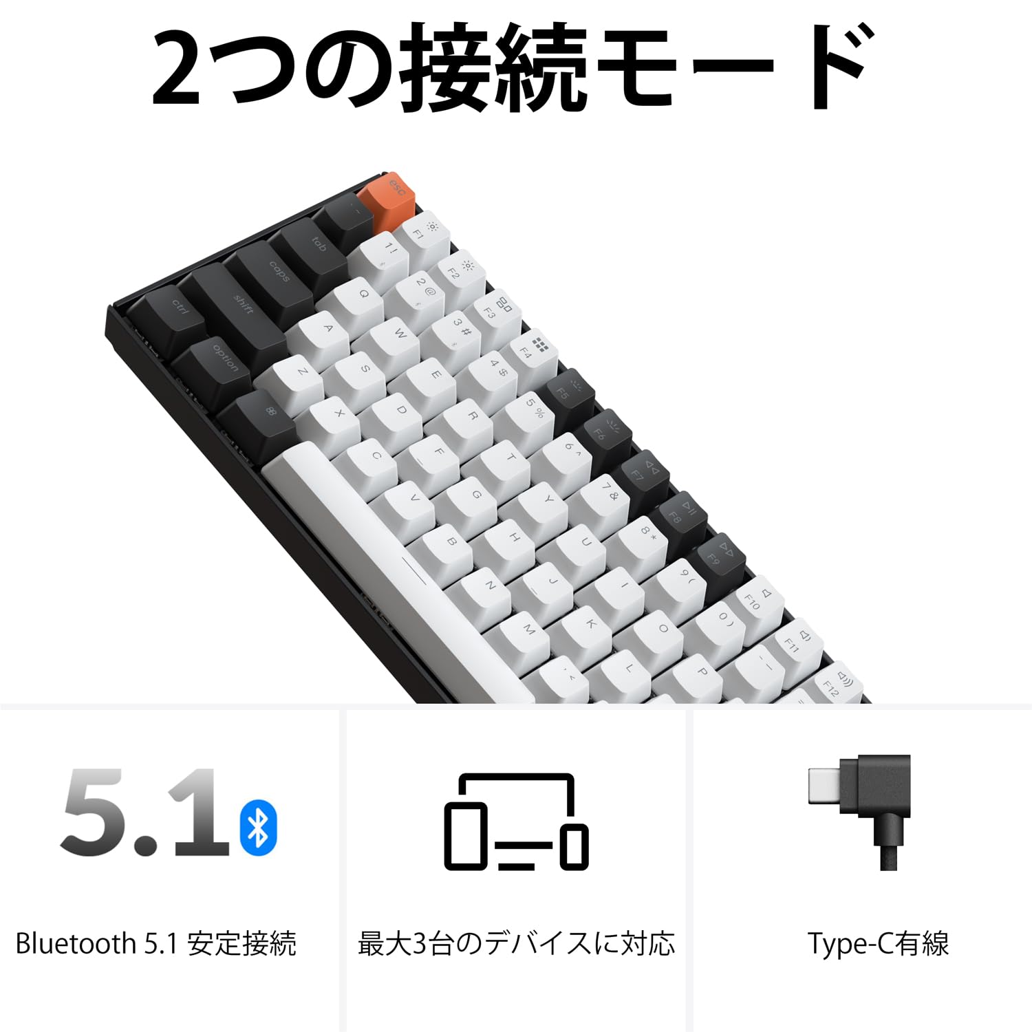 Amazon | 【国内正規品】Keychron K2 バージョン2 75%レイアウト 84