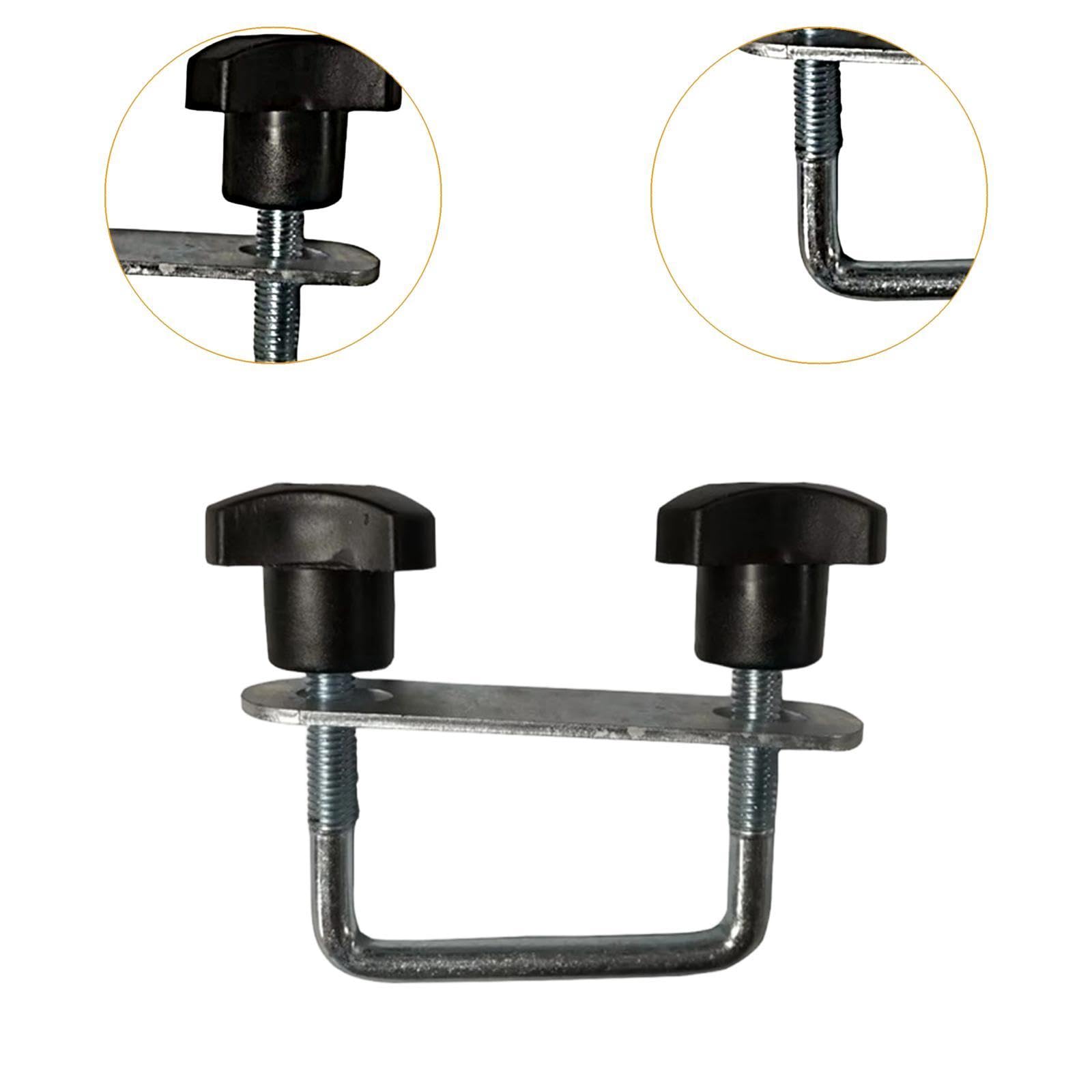 Milageto Lot de 4 Boulons en U pour Coffre de Toit, Fixations et Clips de Fixation, Attaches en Métal, Accessoires Haute Performance et Polyvalents pour Porte-Bagages de Toit, 9 Cm