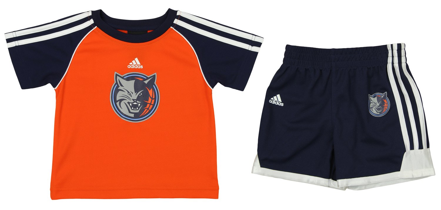 Outerstuff NBA Toddlers Charlotte Bobcats Short Sleeve Tee and Shorts Set, Orange 4T