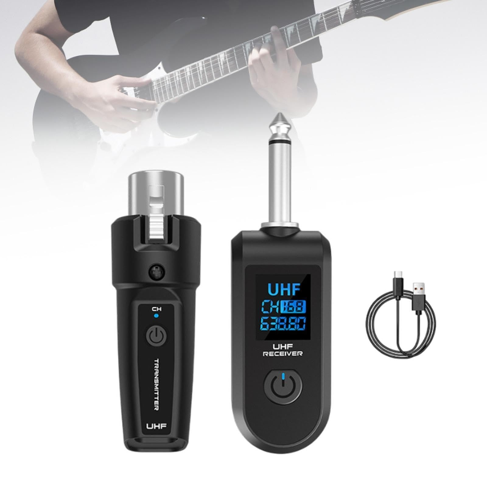 Harilla Micro XLR Micro -transmisor Transmisor Transmisor Receptor Converter de Micrófono para Guitarra Inalámbrica, 1 in 1