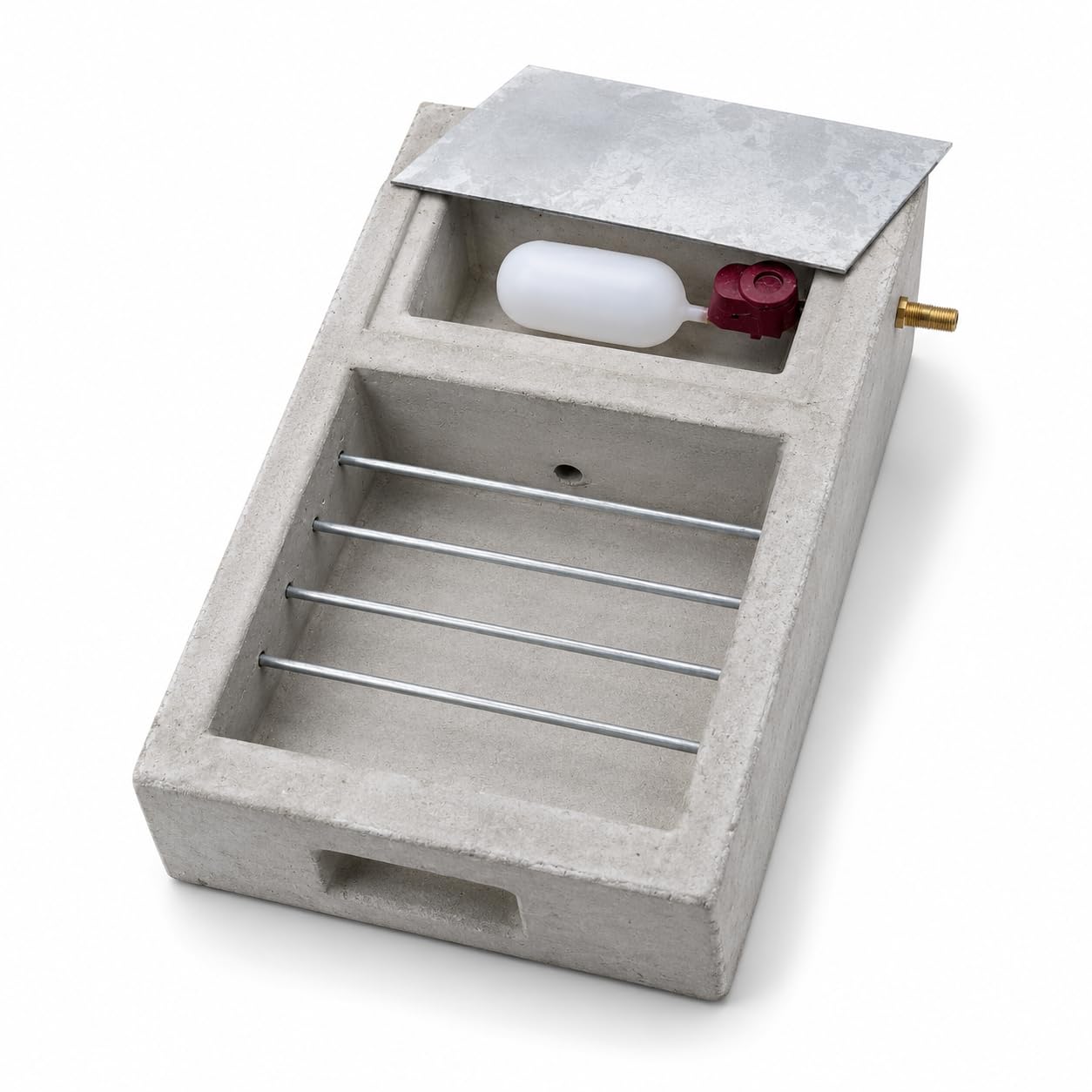 Comedero y Bebedero para Aves de Hormigón | Anti Vuelcos y Derrames | Exterior Resistente | para Gallinas, Palomas y Aves | Vegara Stone 40x25 cm
