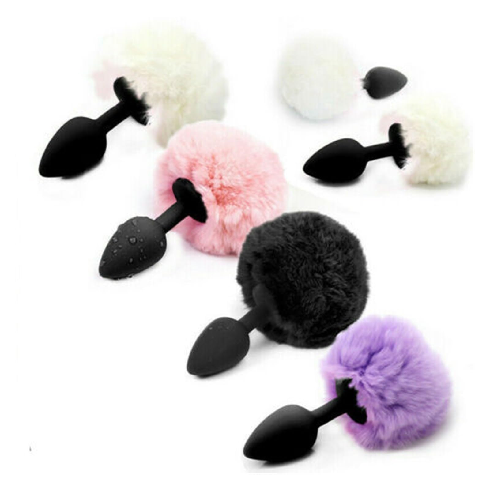 hairy anal plug OEM ODM Cat Tail Real Fox Hair Anal Toys Chastity Metal Tail Anal Plug Sex  Adult Sets main image 1