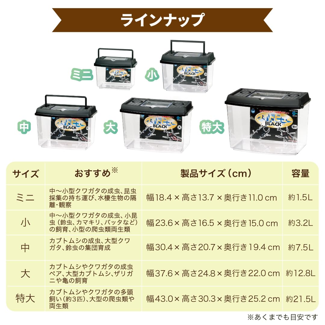 Amazon | インセクトランド プラケースワイドビュー ブラック 小