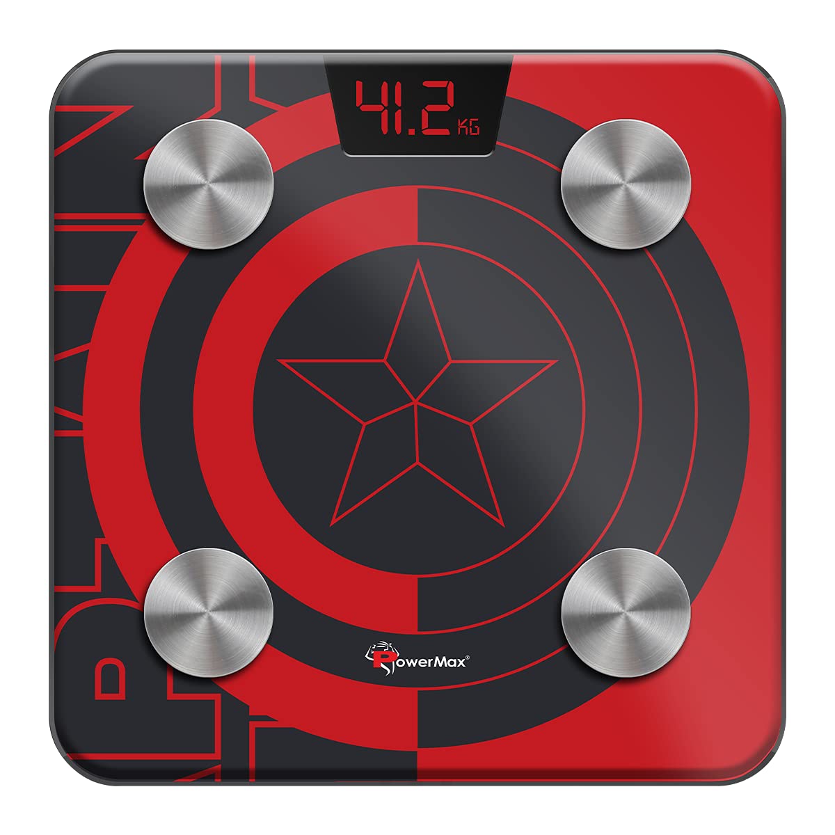 See full amazon price history chart for PowerMax X Marvel BCA-130 Marvel Edition Red Captain America Digital Weight Machine for Human Body - High Accuracy Bathroom Weighing Scale with Step-on Technology & Super Durable 6mm Tempered Glass PowerMax X Marvel BCA-130 Marvel Edition Red Captain America Digital Weight Machine for Human Body - High Accuracy Bathroom Weighing Scale with Step-on Technology & Super Durable 6mm Tempered Glass (B09D88TP4J) Amazon Price History, Amazon Price Tracker